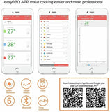 Termómetro Carne Digital Bluetooth WiFi Inteligente App con 6 Sondas