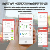 Termómetro Carne Digital Bluetooth WiFi Inteligente App con 6 Sondas