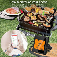 Termómetro Carne Digital Bluetooth WiFi Inteligente App con 6 Sondas